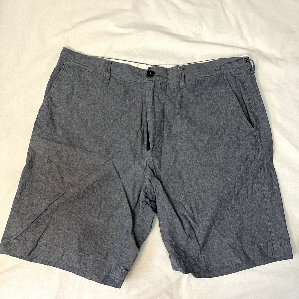 J-Crew Shorts for Men. Blue soft cotton fabric. Waist: 36. Inseam: 9.